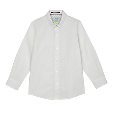 Boys' white textured shirt